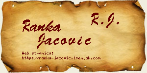Ranka Jačović vizit kartica